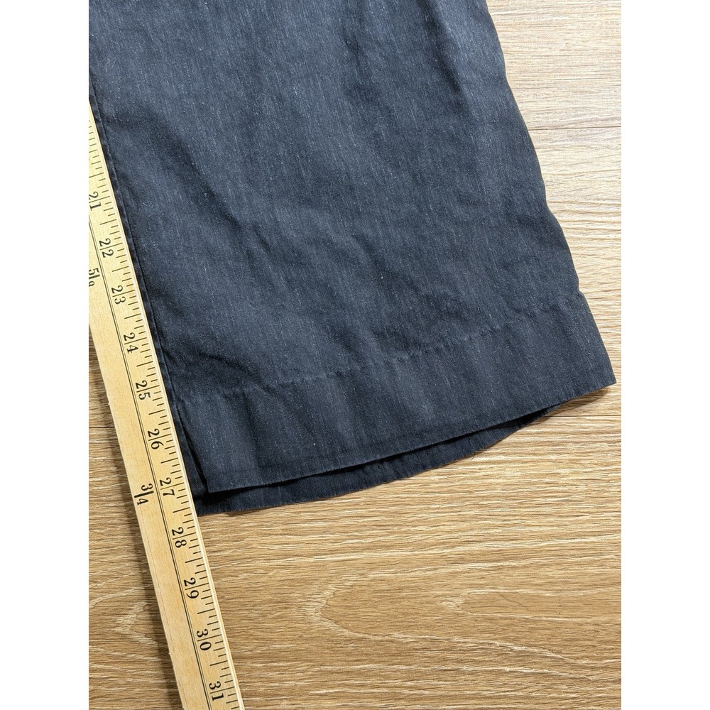 Lands' End Pants Womens 4 Black Linen Blend High Rise Wide Leg Pull On Coastal - Picture 12 of 14